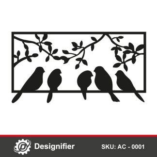Birds Laser Cut AC0001 design can be used to make nice decorative application in wall art
