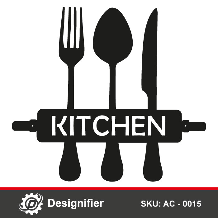 Kitchen Wall Decor AC0015, DXF File ready to cut for Laser or CNC