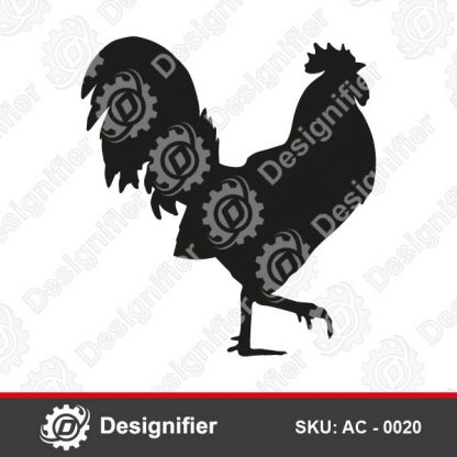You can make very nice kitchen or dining room decorations using Rooster Silhouette Decoration AC0020 DXF design