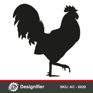 You can make very nice kitchen or dining room decorations using Rooster Silhouette Decoration AC0020 DXF design