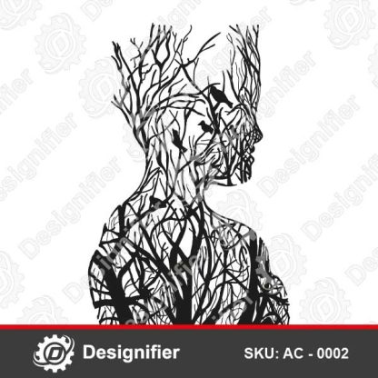 Tree Silhouette AC0002 Art Work can be used for making very nice decoration