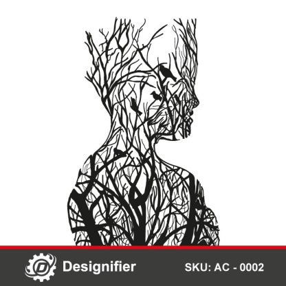 Tree Silhouette AC0002 Art Work can be used for making very nice decoration