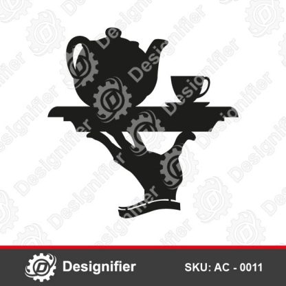 Waiter Brings Tea DXF AC0011 Can be used to make Very nice Decorations in your kitchen, dining room or even your café shop
