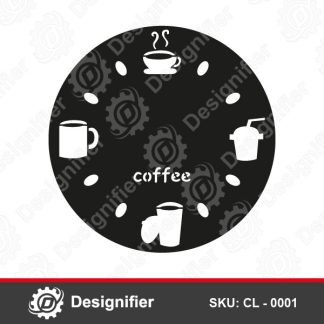You can use Creative Kitchen Clock CL0001 design to make lovely Coffee Decoration Clock for dining room