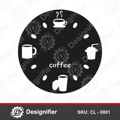 You can use Creative Kitchen Clock CL0001 design to make lovely Coffee Decoration Clock for dining room