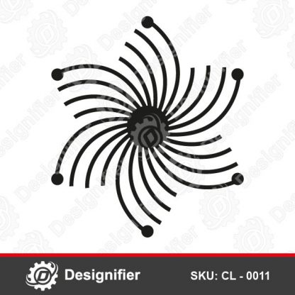 Flower Modern Wall Clock CL0011 can be used to manufacture nice modern Wall Clock to add nice touch to home walls