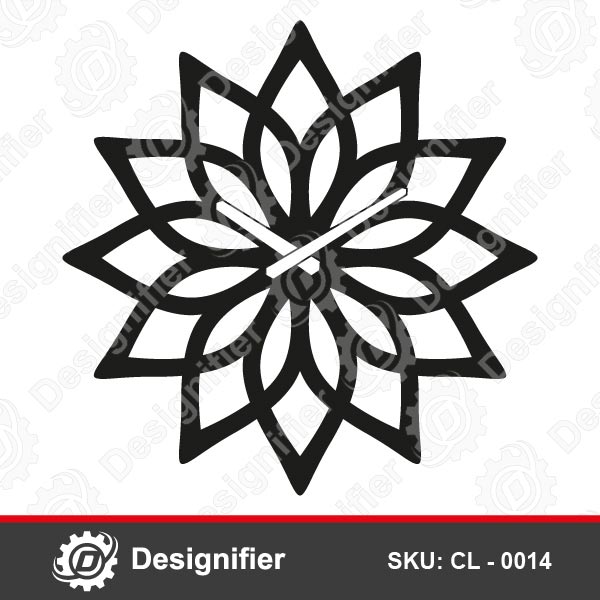 YOGA Wall Clock DXF CDR File For CNC Plasma or Laser Cut Clipart Graphic ART 