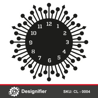 Modern Geometric Wall Clock CL0004 DXF File can be used to create an awesome decoration for the walls for best gifts