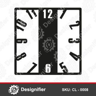 You can use Modern Square Wall Clock CL0008 DXF File to create Modern Wall Clock for nice gifts