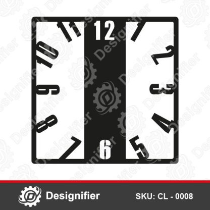 You can use Modern Square Wall Clock CL0008 DXF File to create Modern Wall Clock for nice gifts