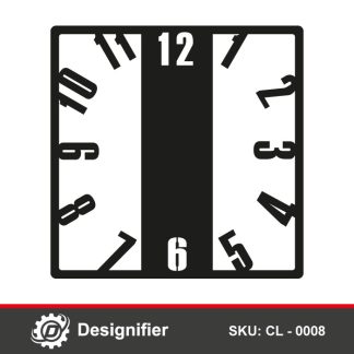 You can use Modern Square Wall Clock CL0008 DXF File to create Modern Wall Clock for nice gifts