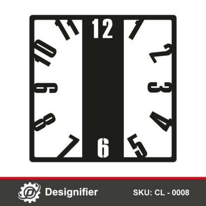 You can use Modern Square Wall Clock CL0008 DXF File to create Modern Wall Clock for nice gifts