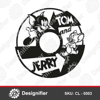 Tom And Jerry Wall Clock CL0003 can add aesthetic touch in kids room and creates the most wonderful forms of decoration clock on the wall