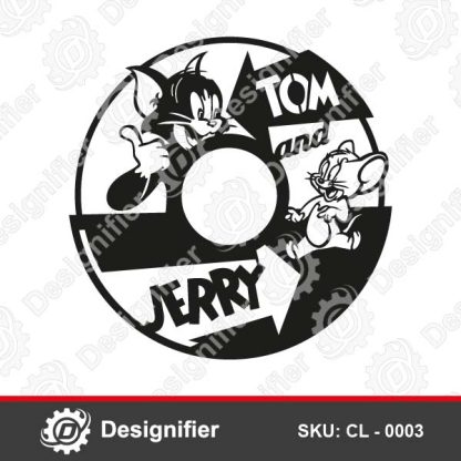 Tom And Jerry Wall Clock CL0003 can add aesthetic touch in kids room and creates the most wonderful forms of decoration clock on the wall