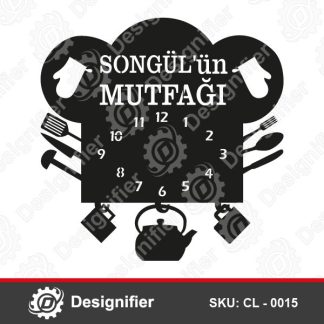 You can use Turkey Kitchen Wall Clock CL0015 DXF Design to make awesome Wall Clock for Turkish Kitchen and café with nice Kitchen tools Clock