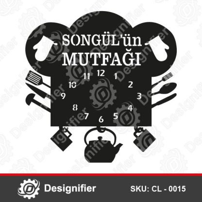 You can use Turkey Kitchen Wall Clock CL0015 DXF Design to make awesome Wall Clock for Turkish Kitchen and café with nice Kitchen tools Clock