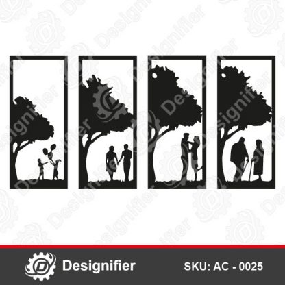 You can use Family Wall Art AC0025 DXF File to create wonderful decorations on the walls to suit the couple to keep the best memories