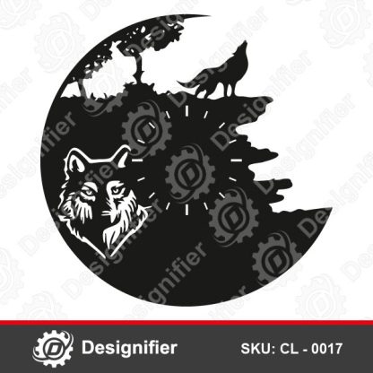 You can make a nice decoration on the walls of the house by cutting this Wolf figure Wall Clock CL0017 DXF File to make awesome Wall Clock