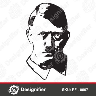 Adolf Hitler Vector Face PF0007 can be used to create the best wall art for all people who love political and influential figures in world history