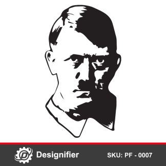 Adolf Hitler Vector Face PF0007 can be used to create the best wall art for all people who love political and influential figures in world history