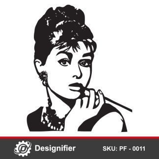Audrey Hepburn Silhouette PF0011 can make nice wall art that will be a great touch in all fashion shows