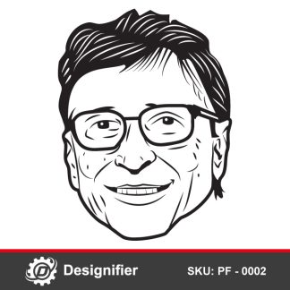 Bill Gates Caricature on White Stock Vector  Illustration of bill  isolated 254093853