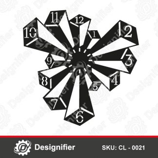You can use Creative Hexagon Wall Clock CL0021 DXF File to make awesome wall clock with lovely geometric shape