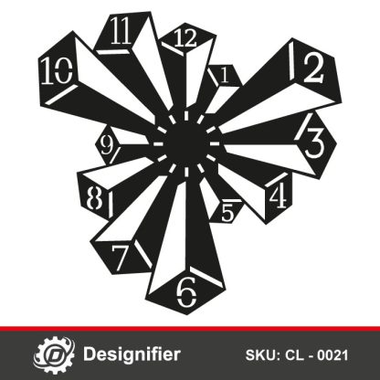 You can use Creative Hexagon Wall Clock CL0021 DXF File to make awesome wall clock with lovely geometric shape