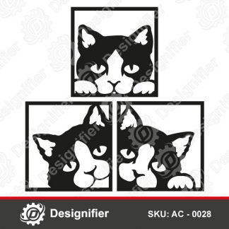 Lovely Cats Wall Art AC0028 bring joy to your favorite cat mom or dad with this gorgeous cat wall decor and make big difference in your home decor