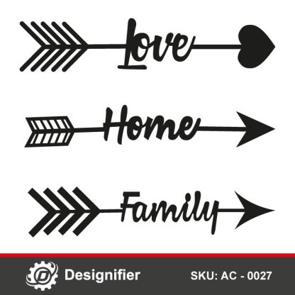 Soft Art Home Love AC0027 DXF Design can be used to make awesome wall decoration in all rooms from metals to all family members and friends