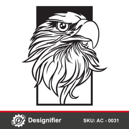 You can manufacture the best wall art by using Bald Eagle DXF AC0031 vector design