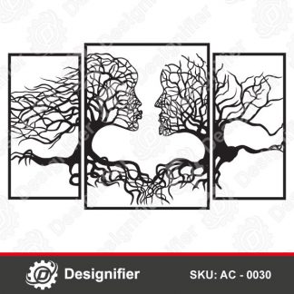 Create awesome gifts for your customers or friends through Tree Faces Wall Decor DXF AC0030 innovative Wall art