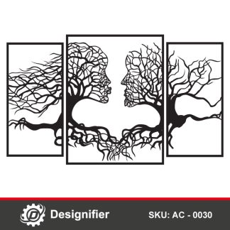 Create awesome gifts for your customers or friends through Tree Faces Wall Decor DXF AC0030 innovative Wall art