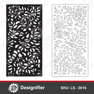 You can use Botanical Privacy Screen DXF LS0016 for wall screens, stained glass, marble cutting, and exceptional decorative pieces by this Botanical Design