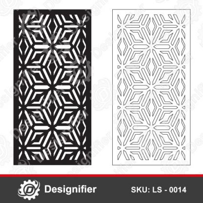 You can create exceptional decorative pieces through Geometric Lines Wall Screen DXF LS0014 design on the walls of the house or the wall partitions between rooms