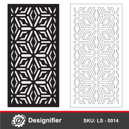 You can create exceptional decorative pieces through Geometric Lines Wall Screen DXF LS0014 design on the walls of the house or the wall partitions between rooms