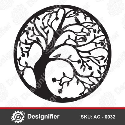 You can make perfect gift for weddings and Wall art Decoration with Spadina Tree of Life DXF AC0032