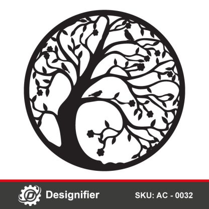 You can make perfect gift for weddings and Wall art Decoration with Spadina Tree of Life DXF AC0032
