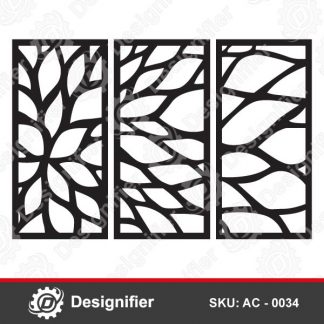 Through the design Modern Geometric Leaves AC0034 you can create the most amazing pieces of art on the walls of Furniture Decorating