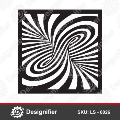 You can create exceptional decorative pieces through Spiral Optical Illusion LS0026 design on the walls, windows, doors, and many decorative applications