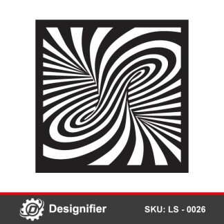 You can create exceptional decorative pieces through Spiral Optical Illusion LS0026 design on the walls, windows, doors, and many decorative applications