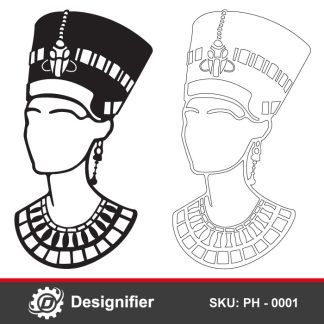 You can use the design Nefertiti Face Wall Art PH0001 in DXF format to create the most awesome piece of wall art for all lovers of ancient Egyptian civilization