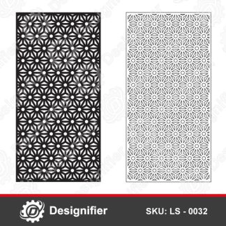 Japanese woodwork Panel LS0032 design is ready to cut for metal or wood decorations like windows, Furniture decorating, garden fences, doors, and glass decoration etc