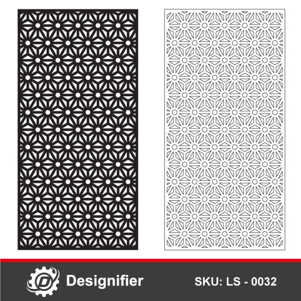Japanese woodwork Panel LS0032 design is ready to cut for metal or wood decorations like windows, Furniture decorating, garden fences, doors, and glass decoration etc