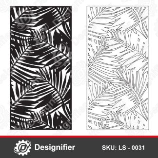 Leaves Blades Privacy Screen DXF LS0031 design is a DXF file ready to cut to make nice decorations in garden fences, Privacy screens, doors, and many decorative applications