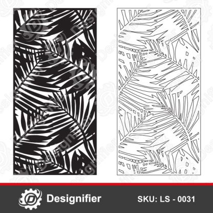 Leaves Blades Privacy Screen DXF LS0031 design is a DXF file ready to cut to make nice decorations in garden fences, Privacy screens, doors, and many decorative applications