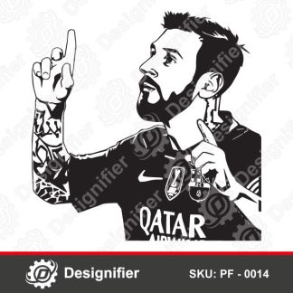 Make nice decoration pieces on the walls through Lionel Messi Vector Face PF0014 for all football lovers and fans