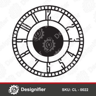 You can also use the Modern Circular Clock DXF CL 0022 digital file to make the most wonderful Wall Clocks for friends or customers