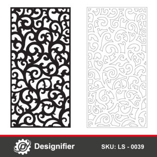 You can use Curl Ornament Privacy Screen DXF LS 0039 digital design to make the best Wall art or partitions between rooms in the home, office, or even shops, cafes, and restaurants