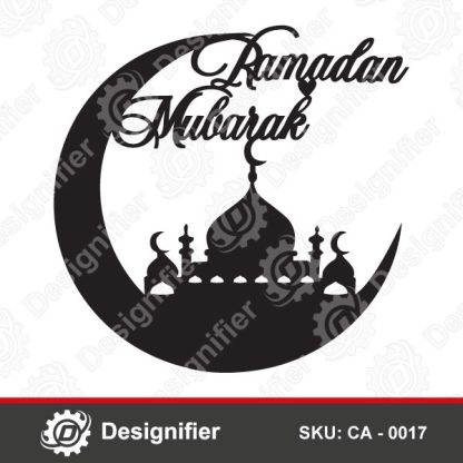 You can create incredible Islamic decorations with Ramadan Mubarak Masjed DXF CA 0017 Art Work using metals, wood, or any other material